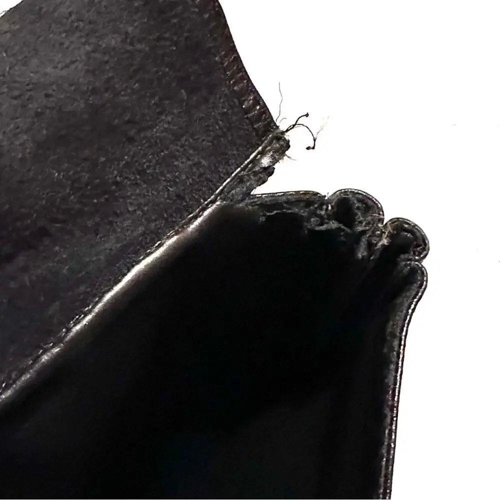 Jennifer Graham Classic Black Pebbled Leather Crossbody Messenger Bag